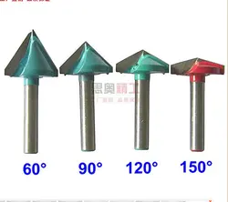 Резьба по дереву CNC 3D Биты маршрутизатор 90 градусов 6 мм x 32 мм V паз акрил