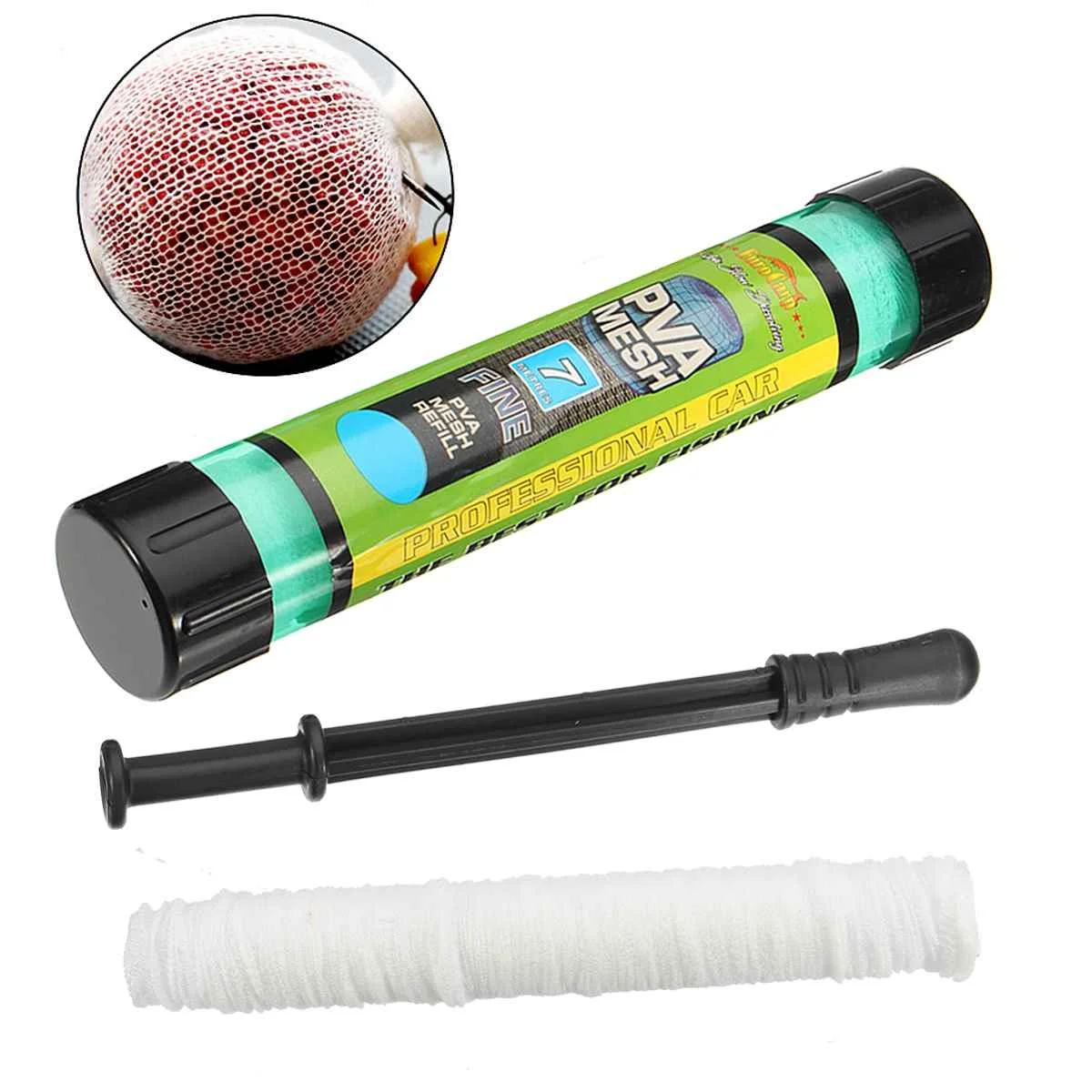 1PC 5M 7M 10M Carp Fishing PVA Mesh Refill Hair Rig Hook Bait Feeder Boillie Rigging Rig Hook 18/25/37/44mm