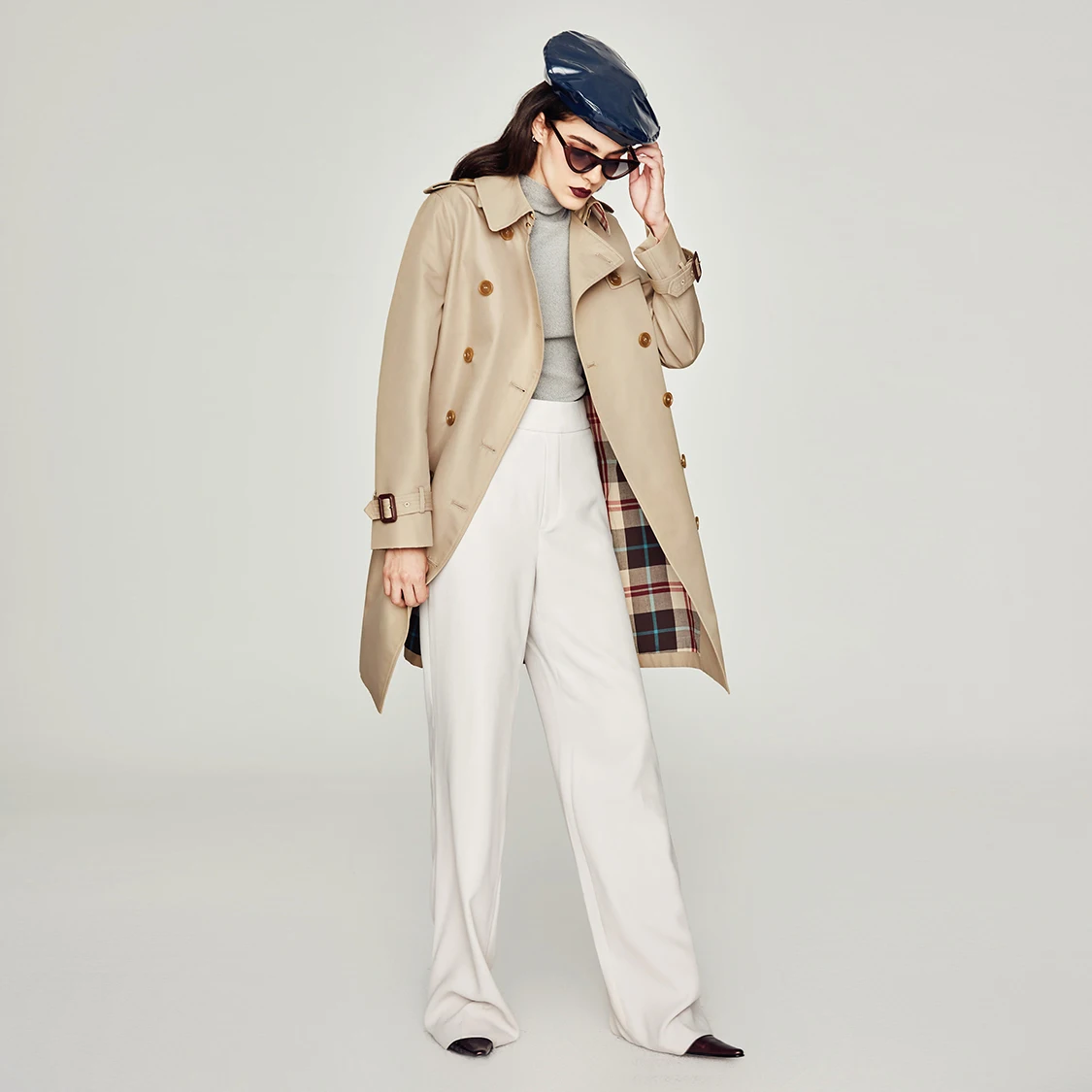 Goedkoop Jazzevar 2019 Nieuwe Vrouwen Waterdicht Katoen Lange Klassieke Double Breasted De Kensington Erfgoed Trenchcoat Top Kwaliteit