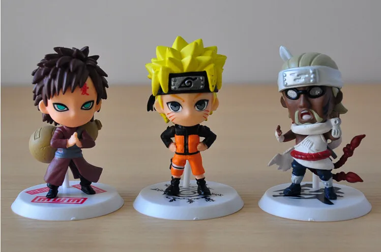 6pcs/lot 7cm Japan Jump Comics Naruto Action Figures Kakashi Sakura Sasuke Itachi Obito Gaara PVC Toys Model Figurine
