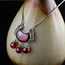 Прямая настоящий Пасьянс L& p элегантное натуральное ожерелье с подвеской для женщин, рекомендуемый дизайн рубиновое тайское ожерелье s ретро