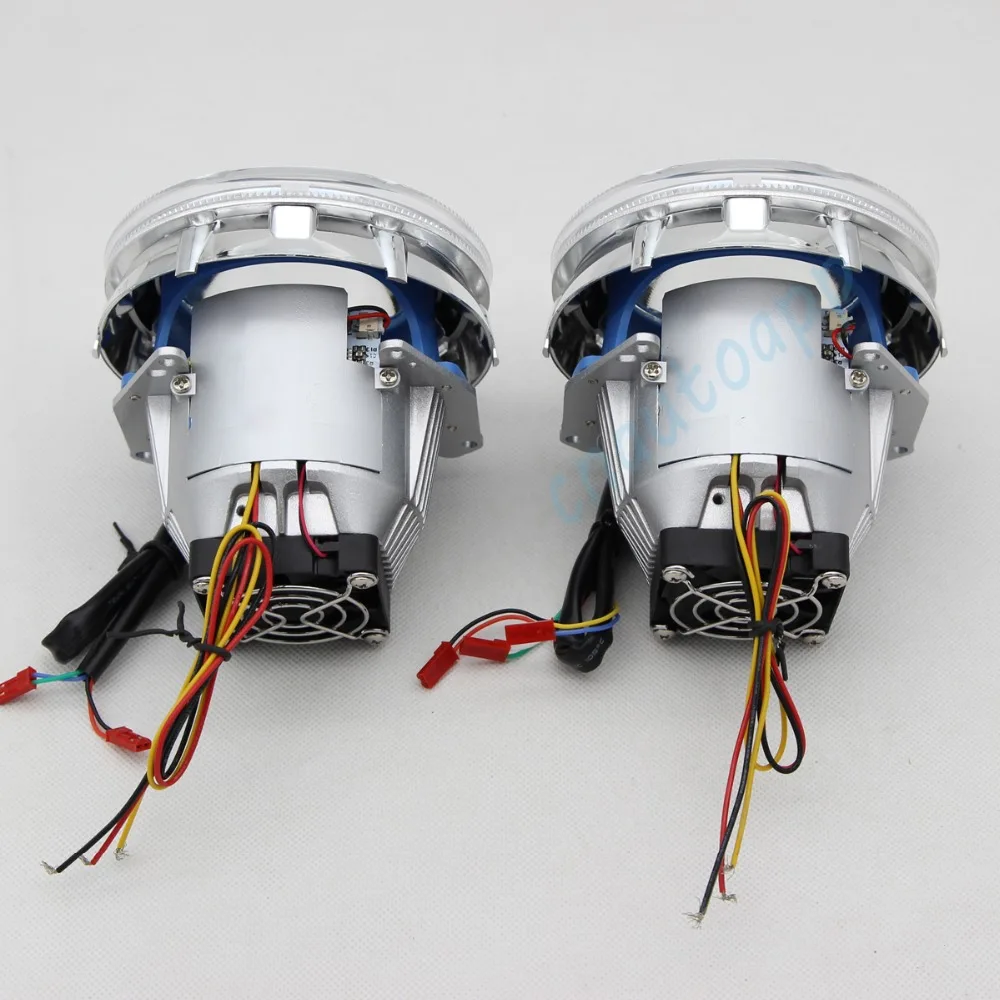 LED Headlights lens bluetooth angel eyes 3