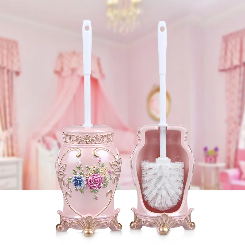 Bathroom Toilet Cleaning Brush Holder With Stand Set Bathroom