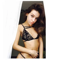 Сексуальное женское нижнее белье, перекрестный бандаж, беспроволочный прозрачный кружевной комплект с бюстгальтером, очаровательный бесшовный интимный бюстье без косточек