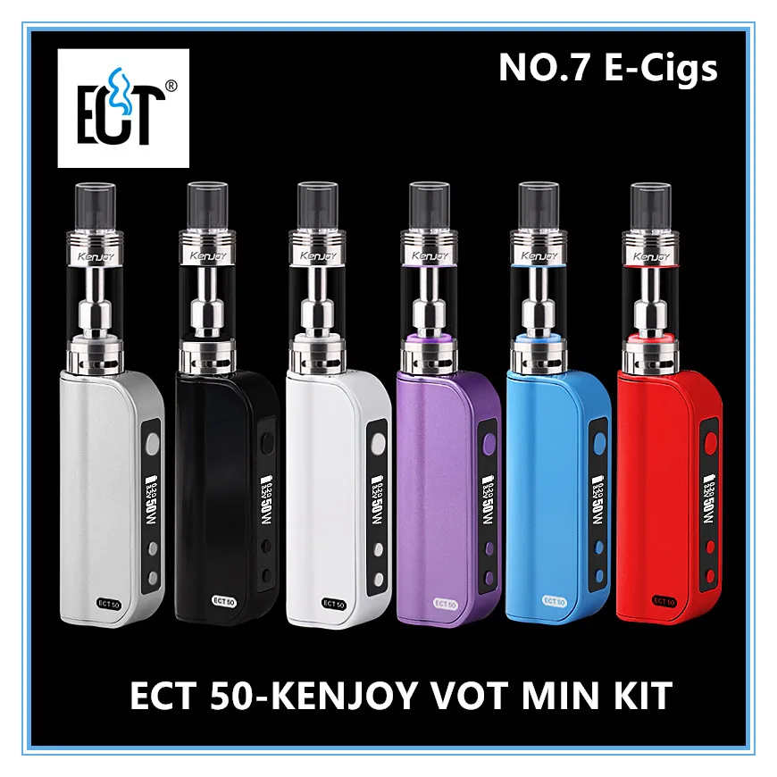 ECT box mod electronic cigarette eT 50 Kit 50W E cig 2.5ml