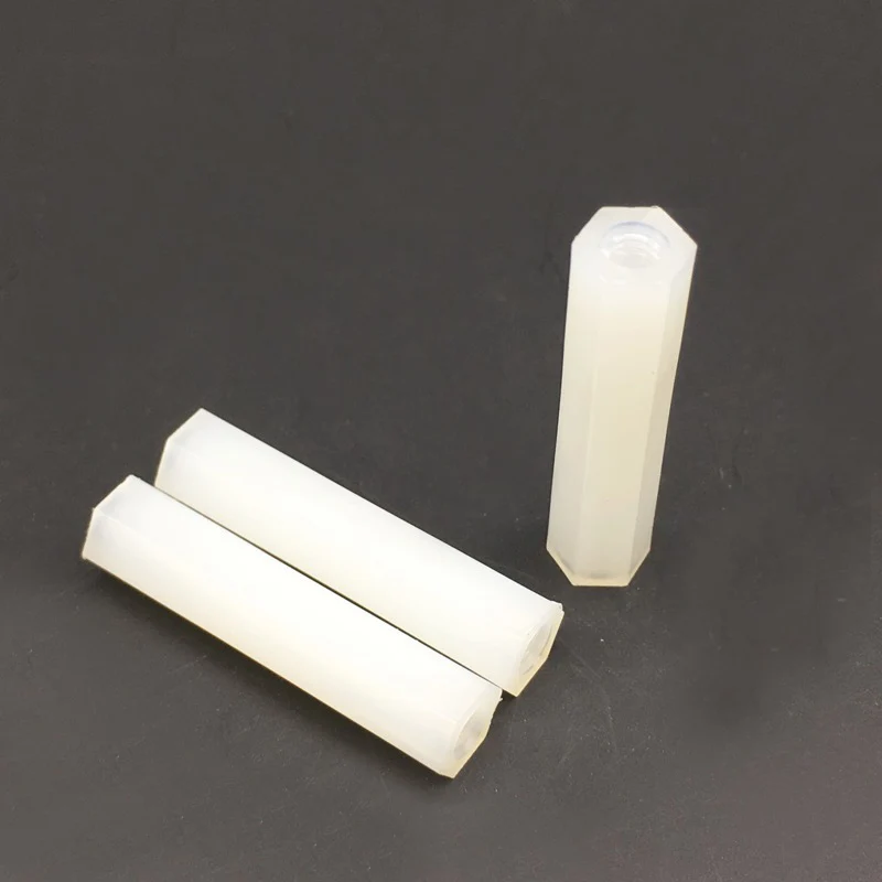 

M3x18 Nuts Hex PCB Spacer Standoff Pillar Female to Female Plastic Nylon Accessories for UAV Quadrotor Off-White Pack 100