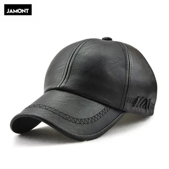 

Adjustable PU Leather Baseball Caps for Men Solid Faux Leather Male Cap Snapback Hat Black Brown Hip Hop Bboy Spring Street Wear
