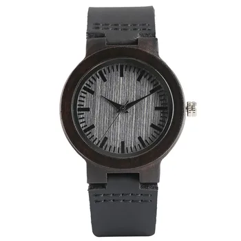 

Womens Creative Wooden Watch Analog Nature Wood Novel Gift Genuine Leather Band Quartz Wristwatch relogio feminino