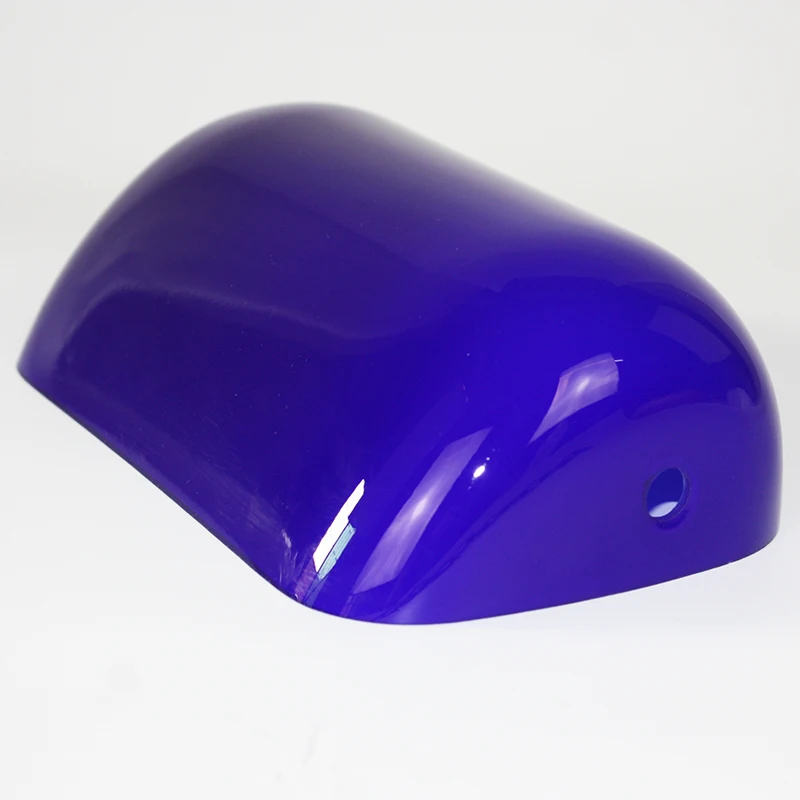 Tanie Niebieski zielony bursztynowy biały szkło kolorowe bankiers lampa pokrywa lampa szklany klosz klosz standardowy rozmiar 227mm akcesoria oświetleniowe