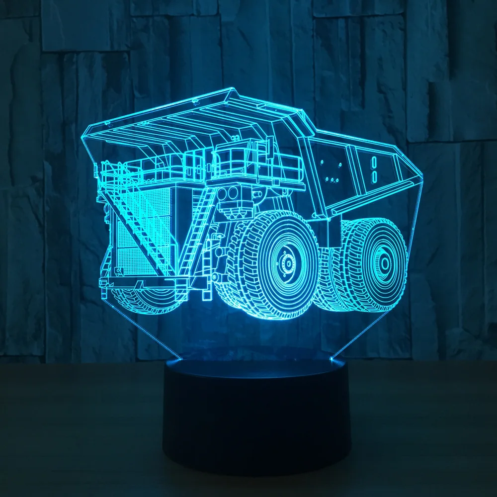 Гигантский Usb светодиодный 3D светильник для экскаватор лопата трактор цементный