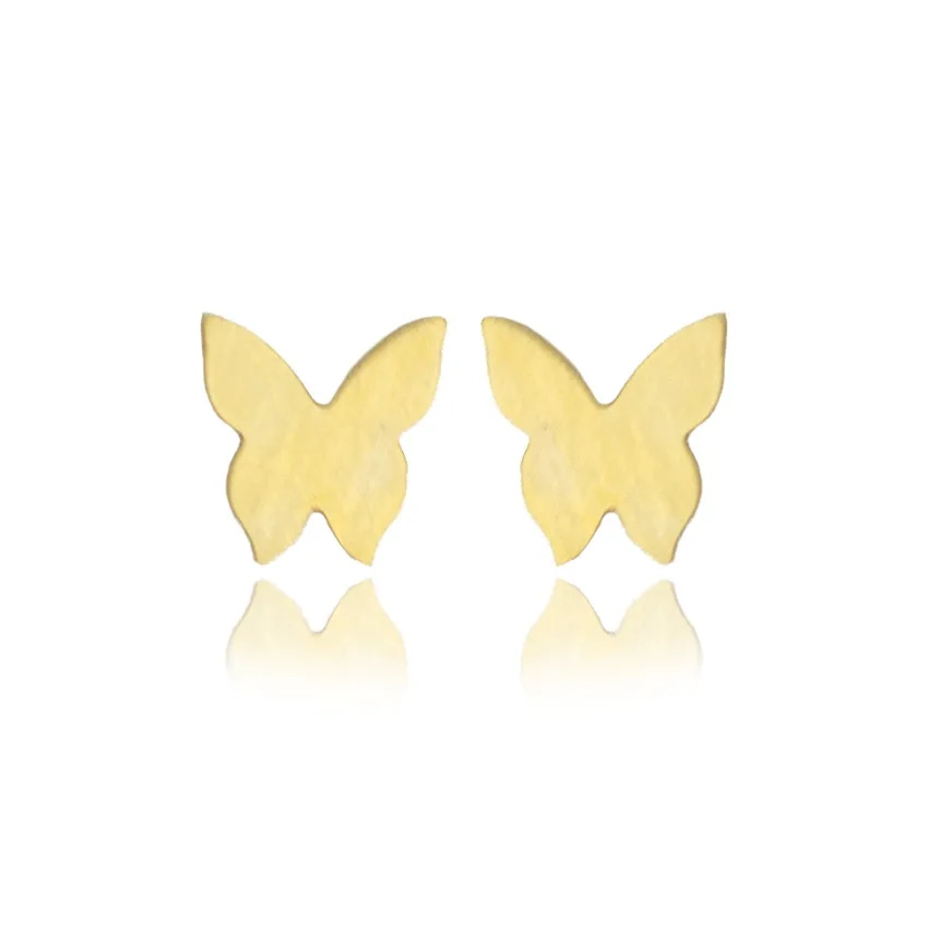 

ACEBFEET Necklace Gold Silver Earrings Boho Jewelry Stainless Steel Water wave Chain Joyas Set Butterfly Collar BFF kolye