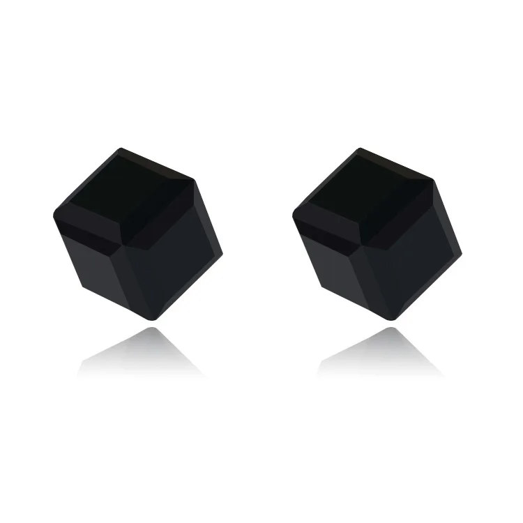 Здоровые магнитные кубические циркониевые клипсы с кристаллами без прокалываемых ушей сильные магнитные железные серьги для женщин A00063 - Окраска металла: Black
