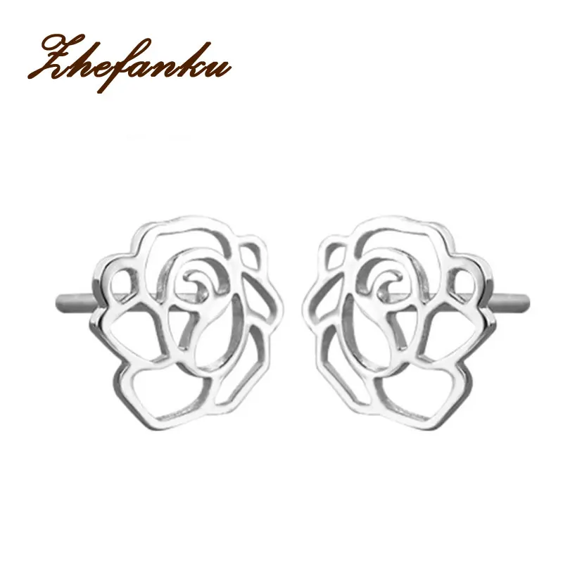 

Trendy Charming Jewelry Peony Roses Fresh Style 1 Pair Woman Earrings Drop Shipping EAR0004