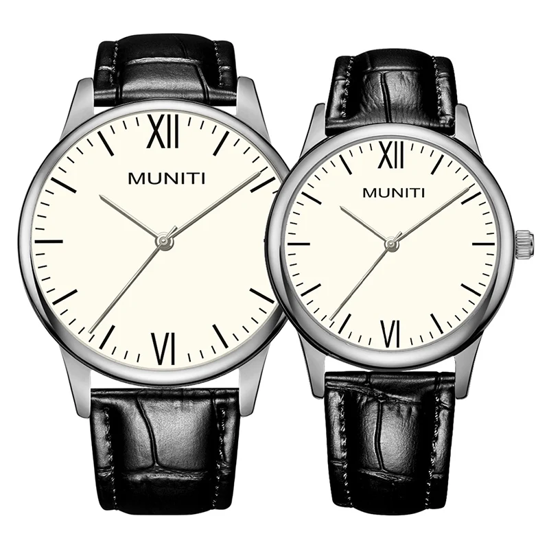 Couple Watches Simple Fashion Men's Quartz Watch Waterproof Women's Belt Wristwatches Free Shipping Sale