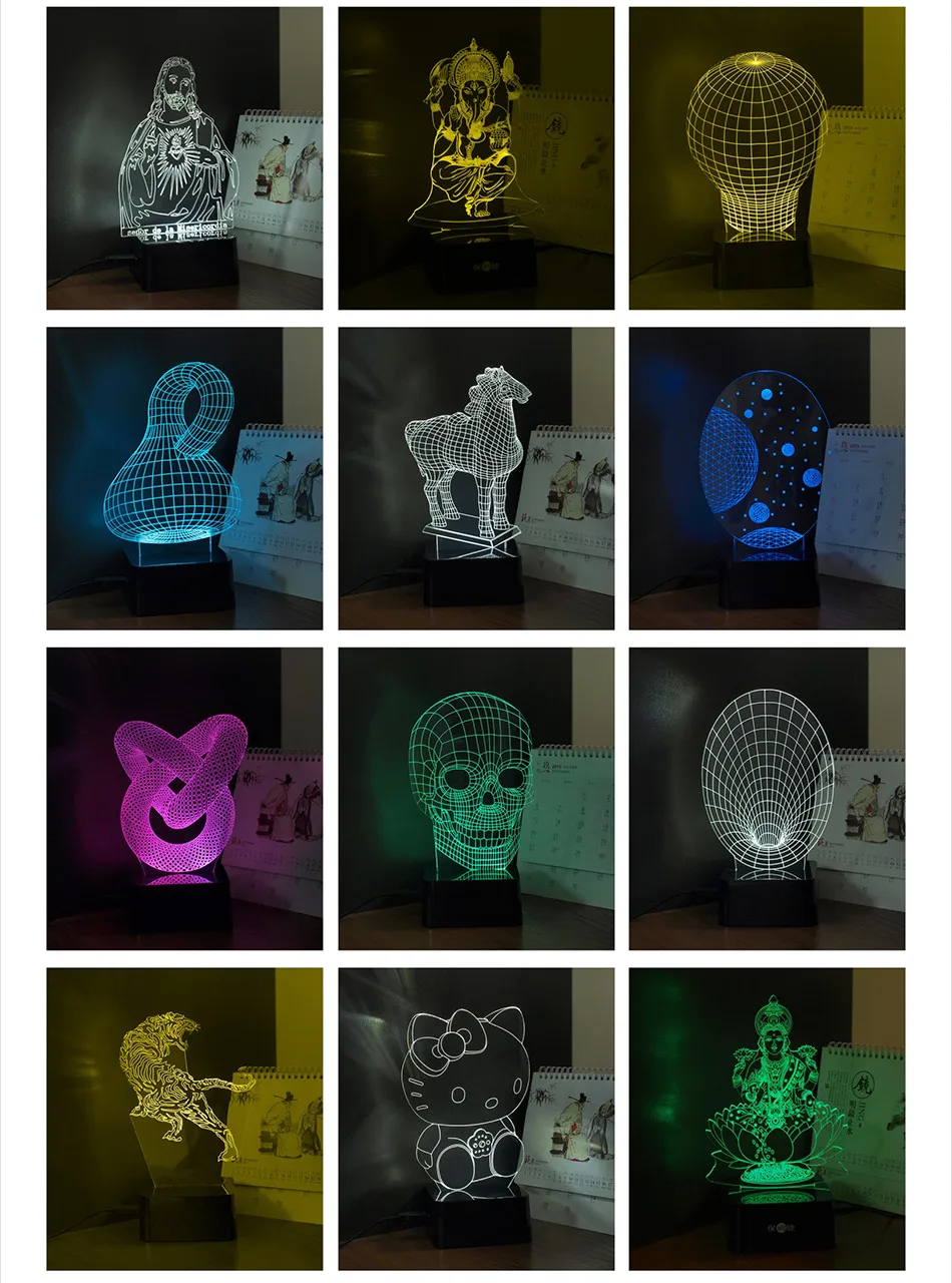 3d Nightlight for Ganesh LED RGB Touch Table Lamp (7)