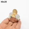 1pc N52 Neodymium magnet 40x20mm super strong round Rare earth powerful NdFeB gallium metal speaker magnetic 40*20mm disc N35 ► Photo 1/5