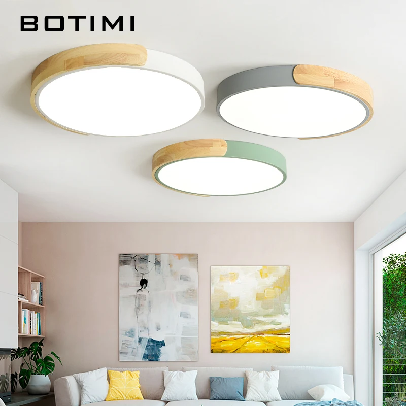 Современные светодиодные потолочные светильники BOTIMI 220 В с металлическим