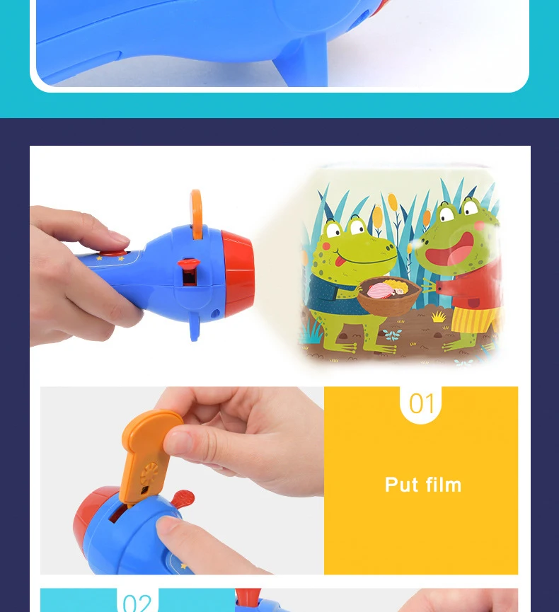 Мини-фонарик проекционный фонарик развивающие светящиеся игрушки для детей дети развивают игры спящие истории выполняют набор детский