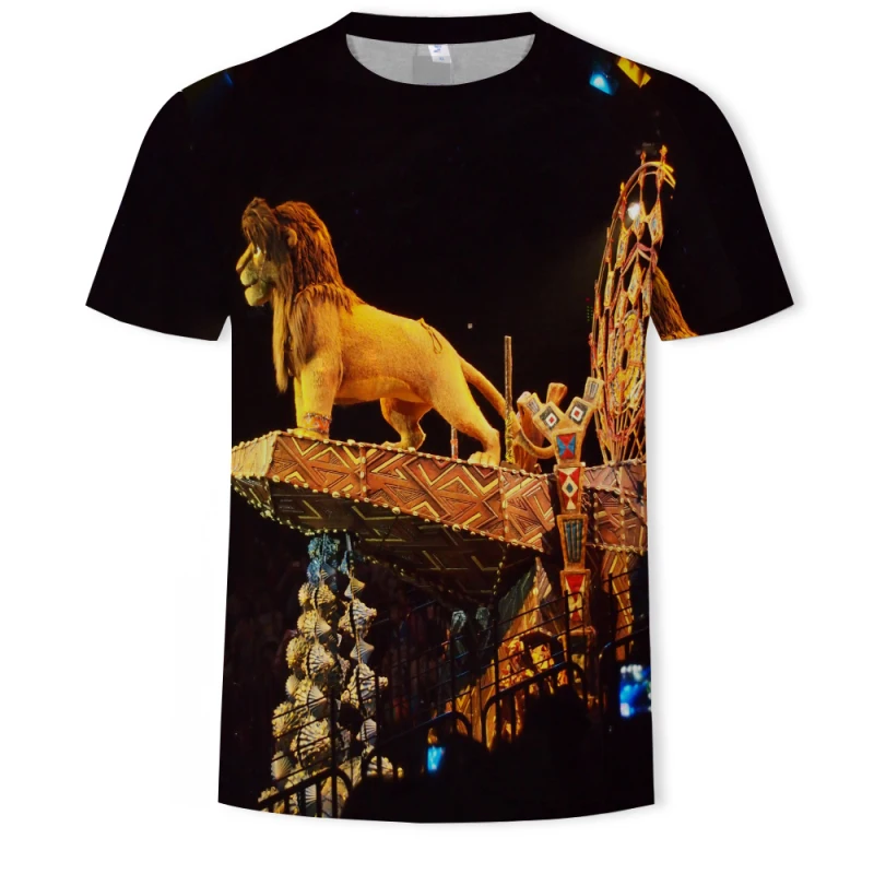 

2019 Simba Lion King T Shirt Men Cartoon 3D Animal t shirt men Unisex New Fashion tshirt Funny Design Kids Tshirt