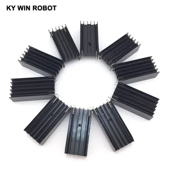 

10pcs Aluminium TO-220 Heatsink TO 220 Heat Sink Transistor Radiator TO220 Cooler Cooling 23*16*50MM With 2 Pins