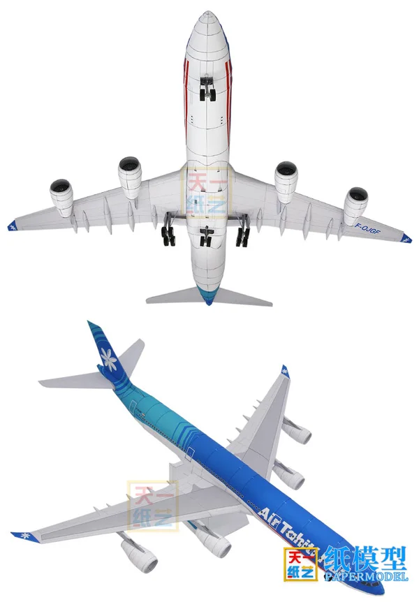 3-D бумажная модель самолета Airbus A340 DIY обучающая игрушка оригами ручной работы для родителей и детей
