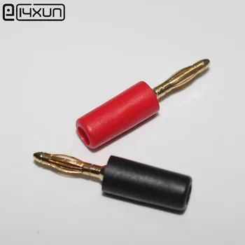 

200pcs Gold Plated 2mm Banana Plug with Sheath Solder Type Teat Line Connection for Max Cable OD3.5mm