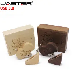 BINFUL Лидер продаж Творческий 5 шт. Бесплатный Логотип Деревянный 2 цвета в форме сердца usb + коробка USB 3,0 4 ГБ/8 ГБ/16 ГБ/32 ГБ/64 ГБ USB флэш-накопитель