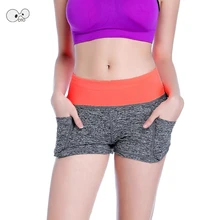 Быстросохнущие женские дышащие летние шорты Лоскутные с низкой талией обтягивающие спортивные шорты для бега фитнес-шорты для йоги