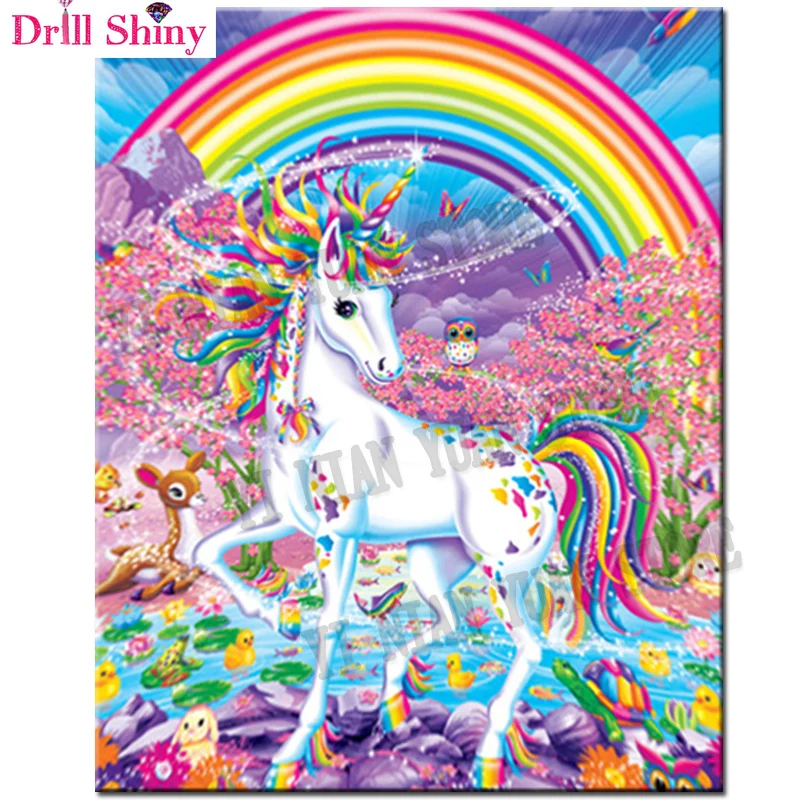 

New Animal Unicorn Diamond Painting Square Resin Cross Stitch Needlework Rhinestones Patterns Diamond Embroidery Home Decoration