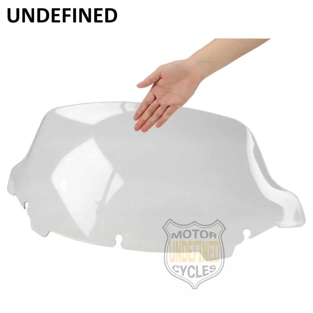 

UNDEFINED Motorcycle Accessories 10" Clear Wave Windshield Windscreen Deflector for 2014 2015 2016 Harley Electra Street Glide