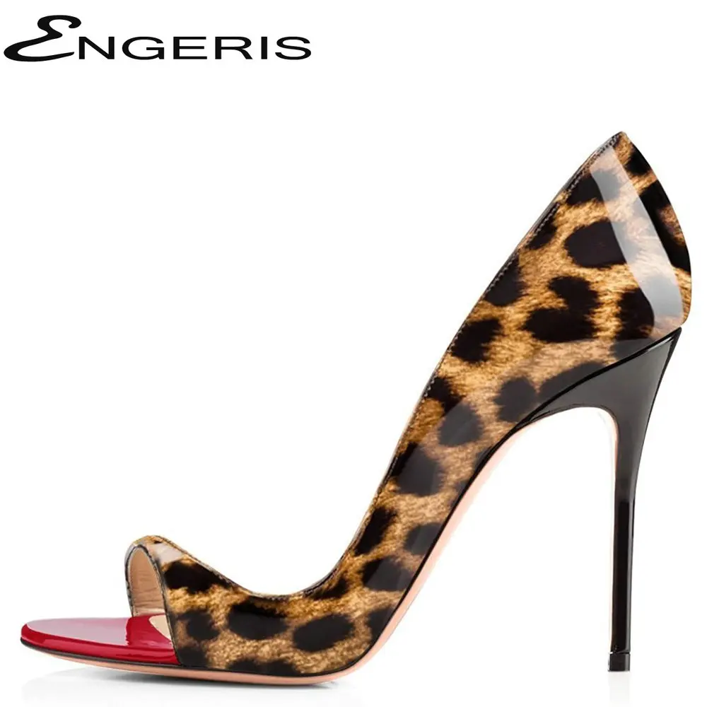 cheetah open toe heels