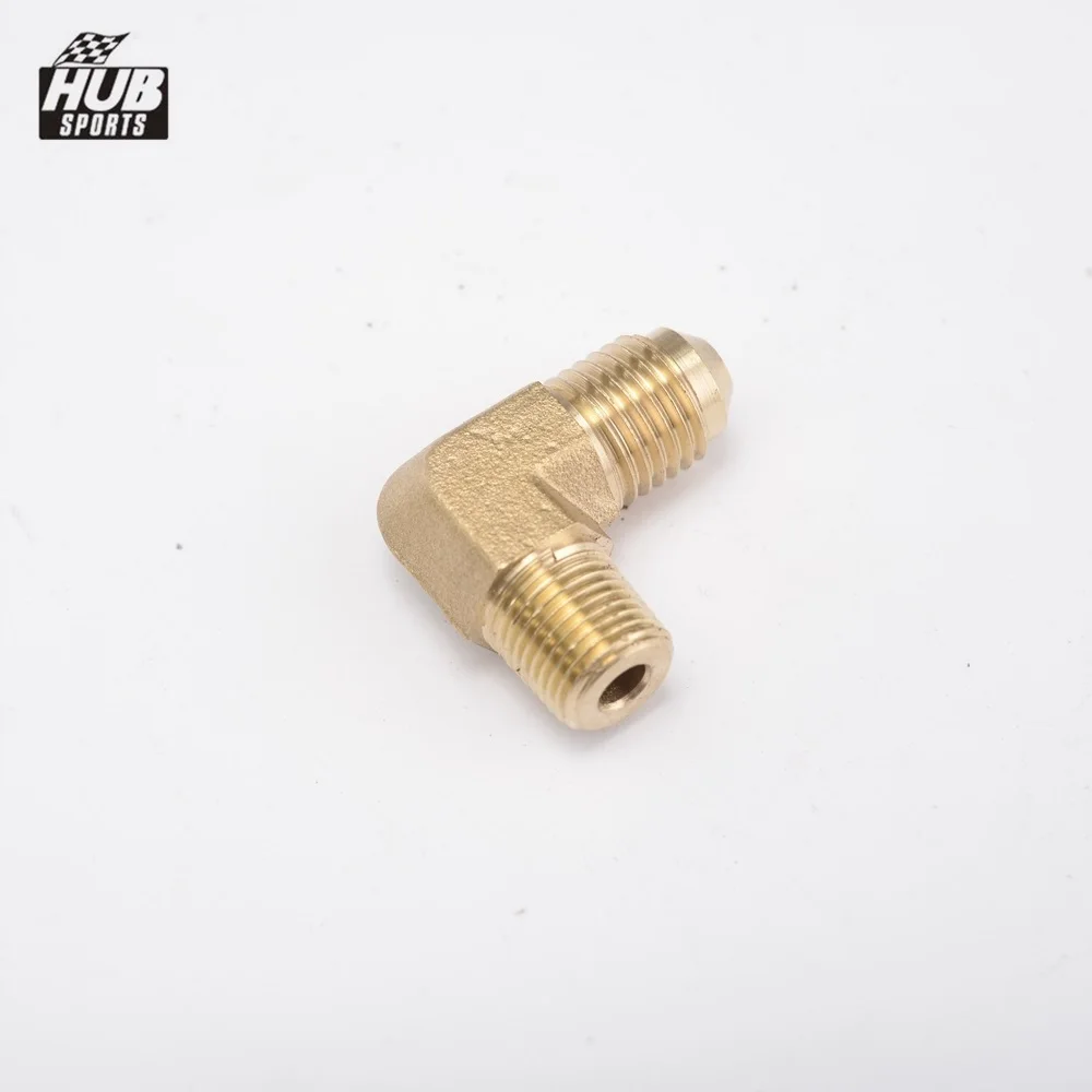 Латунный наконечник наконечника 90 градусов 1/8 &quotNPT * AN4 шланг ID для турбо масла