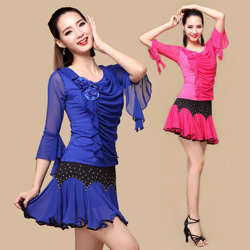 Square dance clothing new suit female middle aged large size dance