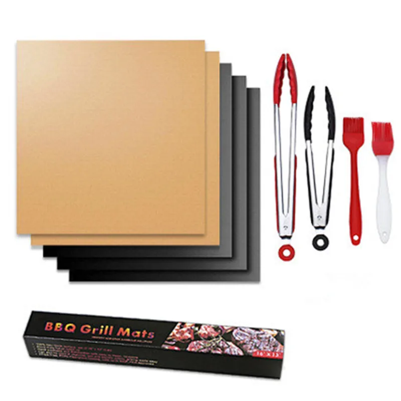 

BBQ Grill Mat Non Stick BBQ Grill Roast Mat Sheet Cooking Baking Liners Reusable Outdoor Picnic Fry Mats Barbecue BBQ Tools Set