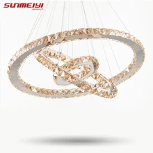 Современные СВЕТОДИОДНЫЕ Хрустальная Люстра Свет Лампы Для Гостиной Cristal Lustre Люстры Освещения Подвесные Потолки Подвесные Светильники