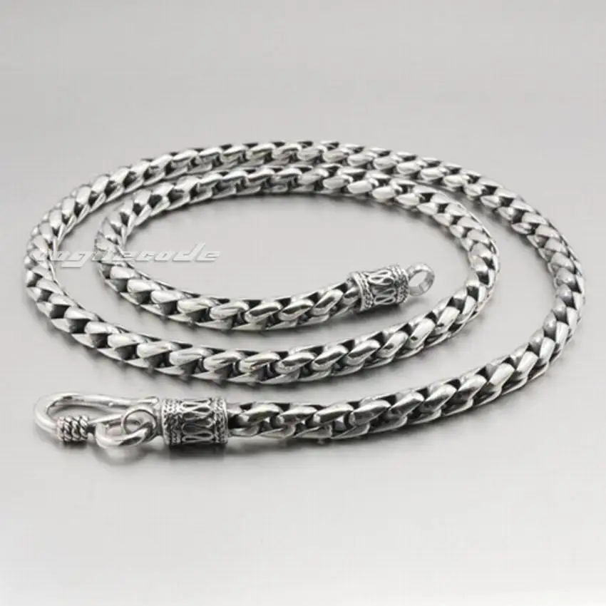 Мужское байкерское колье рокер в стиле панк Siver 8K004 бесплатная доставка|necklace