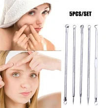 Акне-экстрактор инструмент для удаления иглы удаления черных точек прыщ, шрам, акне от прыщей на лице 5 шт./компл