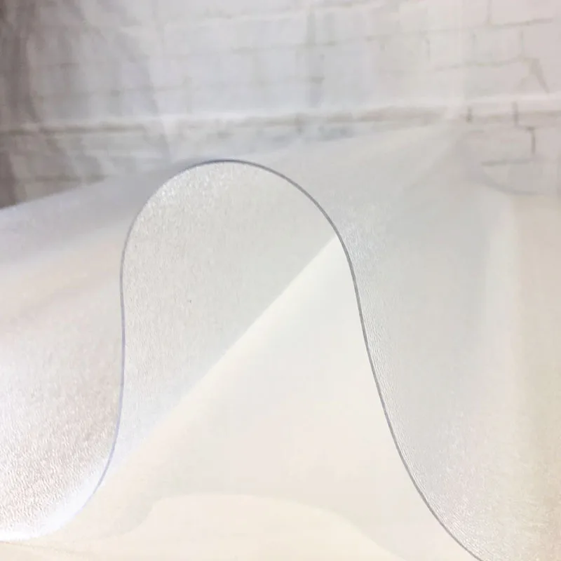 1.0mm customized Soft Glass TableCloth PVC Table cover Waterproof
