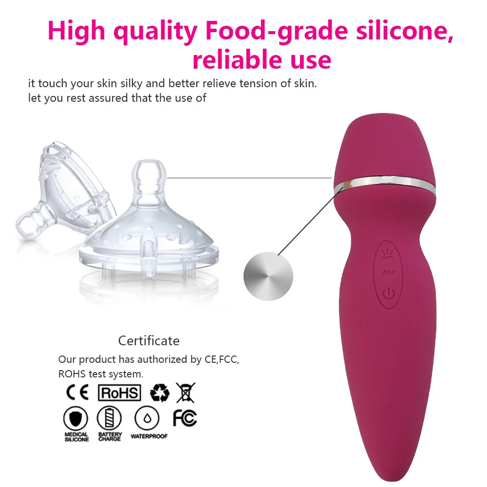  ¡El más nuevo Juguete sexual para mujer Cargador USB vibrador de succión corrector de pezones estim