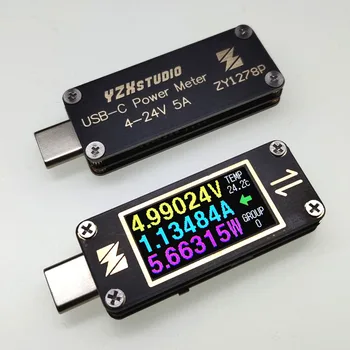 

USB Power mter PD tester voltage current 5A Type-C meter 12V 24V OLED Digital display Voltmeter ammeter Fast chargr Charging