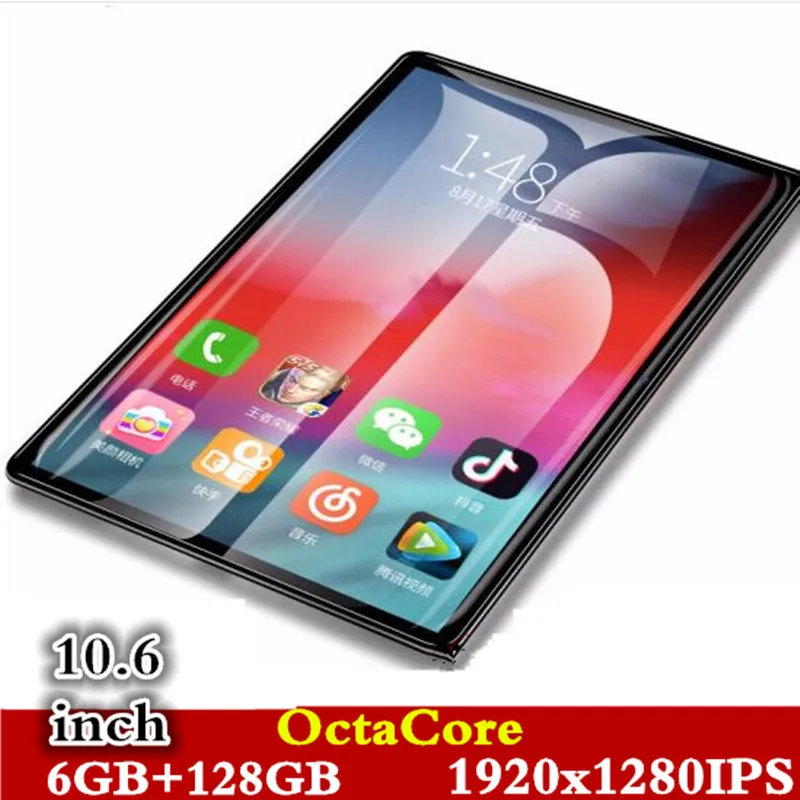 10 6 ƊG телефонные звонки Планшеты Android 8 0 OctaCore 6G + 128G планшетный ПК Встроенный 3g