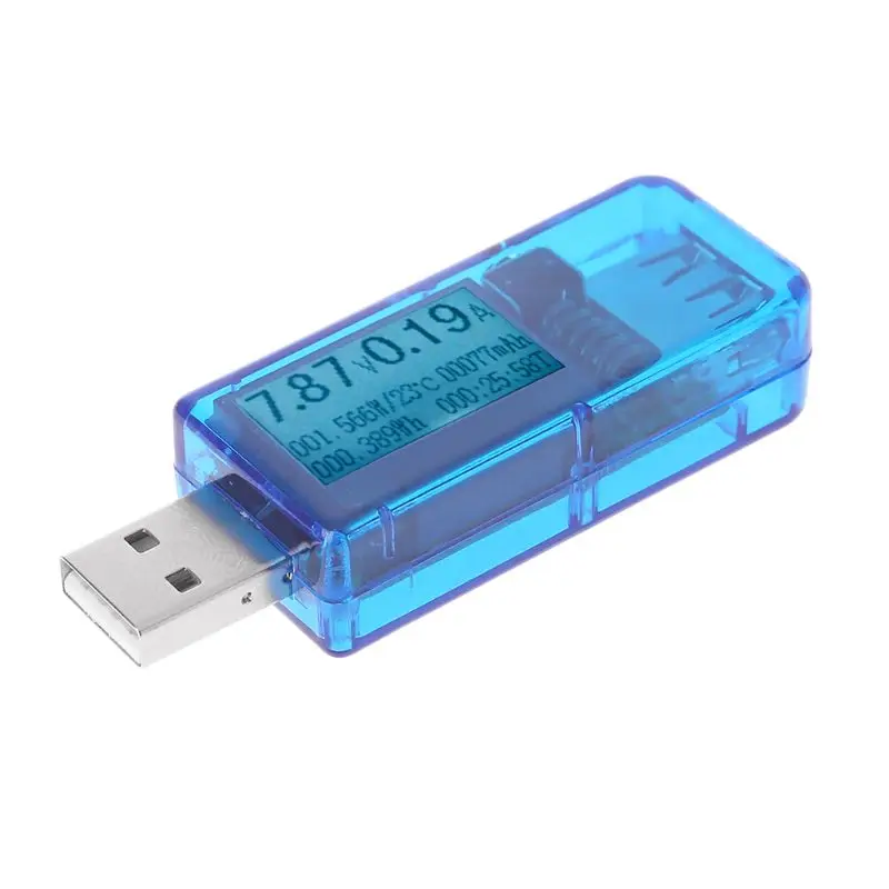 12 в 1 USB тестер напряжение измеритель тока Банк питания зарядное устройство индикатор детектор мультиметр-hol - Цвет: Синий