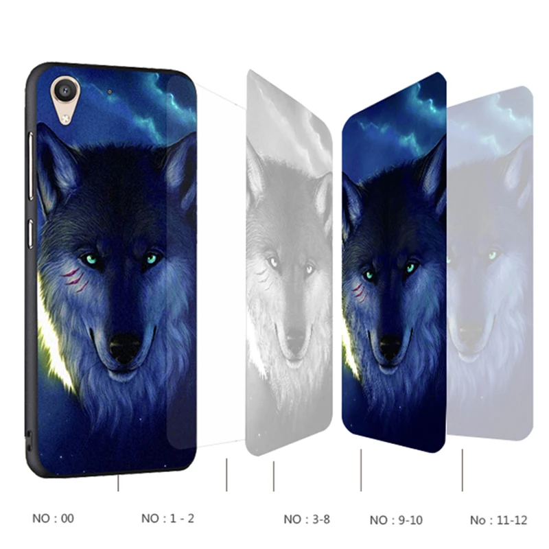 Huawei Y6II Case Original Cover for Huawei Y6-2 Bag Case Cover Skin Wolf Fish Skull y6 II Fundas 100% 3