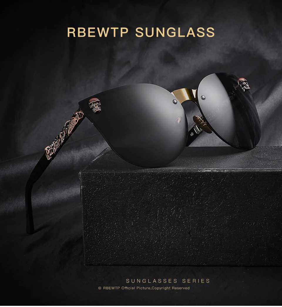 RBEWTP, модные женские готические солнцезащитные очки, с металлической оправой, высокое качество, золотые солнцезащитные очки Oculos De Sol Feminino, роскошные