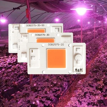 

YB Yiba DOB 220V COB LED Lamp Phyto Lamp Full Spectrum 20W 30W 50W LED Diode Grow Lights fitolampy For Seedlings Indoor k30