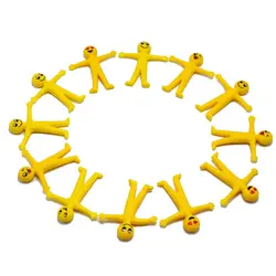 10 шт. декомпрессионные игрушки вечерние детские маленькие желтые мужские офисные Декор детские игрушки могут тянуть тело эмодзи кукольный