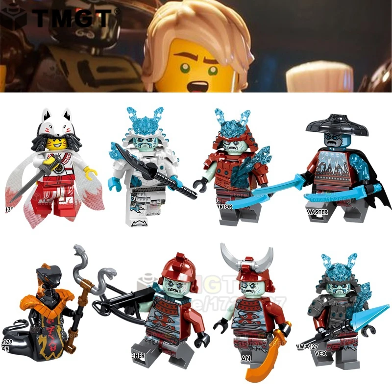 

Single Blocks Ninja AKITA CHAR SWORDSMAN ICE EMPEROR SWORD MASTER GENERAL VEX Building Blocks Toys for Children