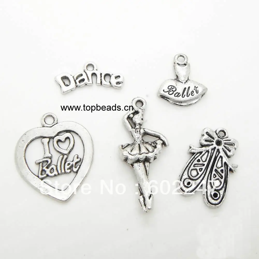 

Tibetan Silver Ballet Dancer Theme Charm Pendant Bead Finding Jewellery Making