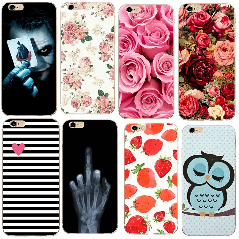 

Flower Printed Pattern Fundas Case For iPhone 6S 5S SE 7 8 Plus X XS Case Silicon Coque For Apple iPhone 7 Case Soft Phone Cover