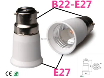 

10pcs B22 to e27 adapter High quality PC material fireproof material socket adapter